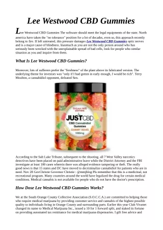 Official - Lee Westwood CBD Gummies Trial Free