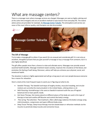 Massage Center Tukwila