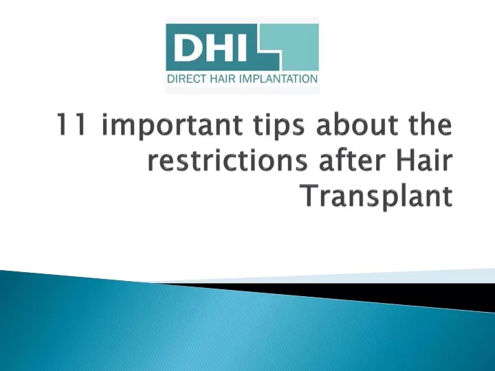 11 important tips about the restrictions after hair transplant