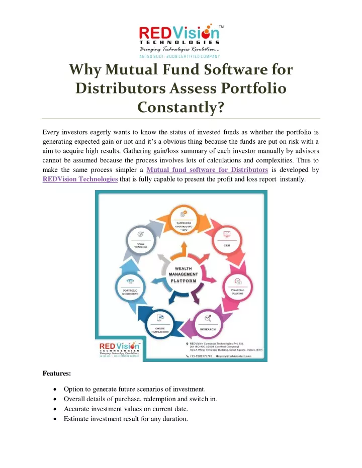 why mutual fund software for distributors assess