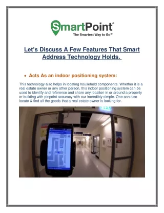 let s discuss a few features that smart address