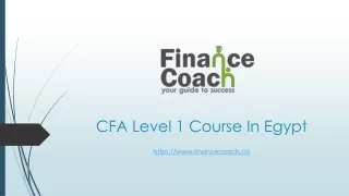 CFA Level 1 Course In Egypt