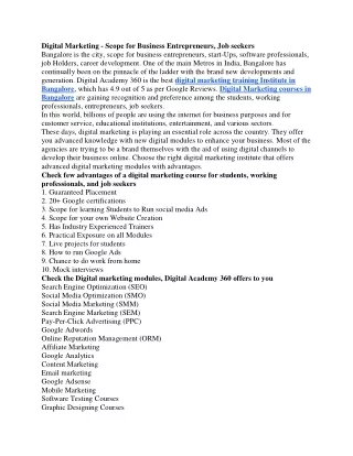 digital marketing scope for business