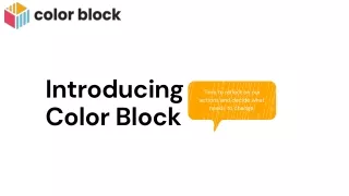 introducing color block