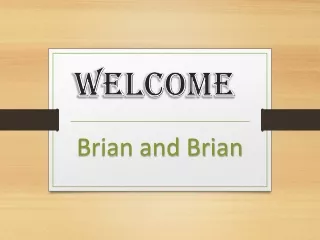 welcome