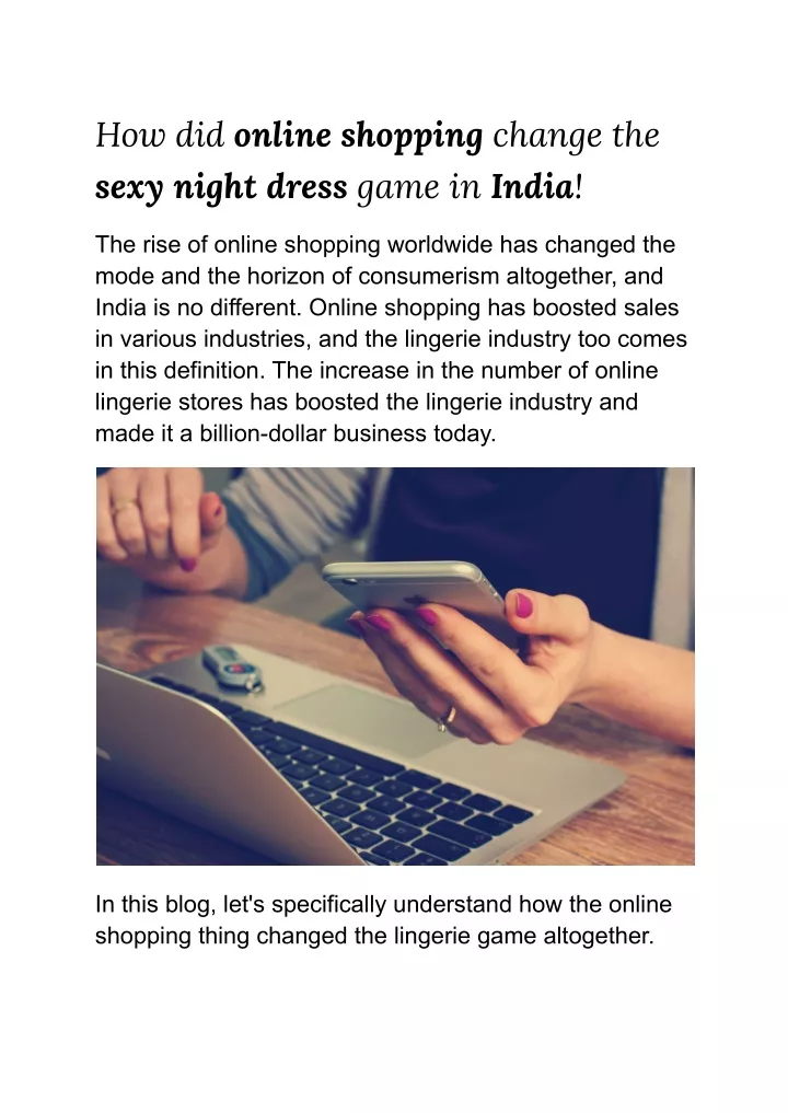 how did online shopping change the sexy night