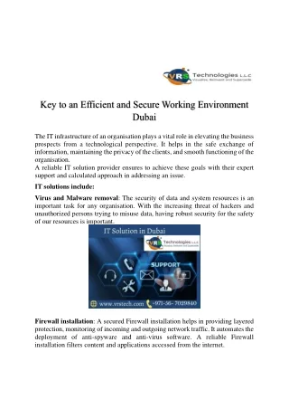 key to an efficient and secure working