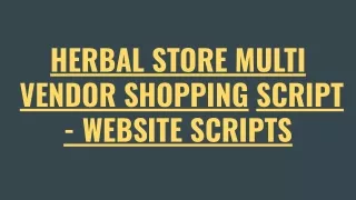 herbal store multi vendor shopping script website