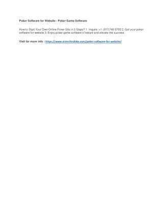 poker software for website poker game software