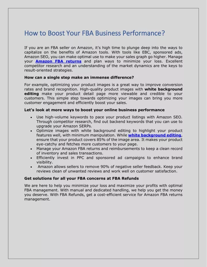 how to boost your fba business performance