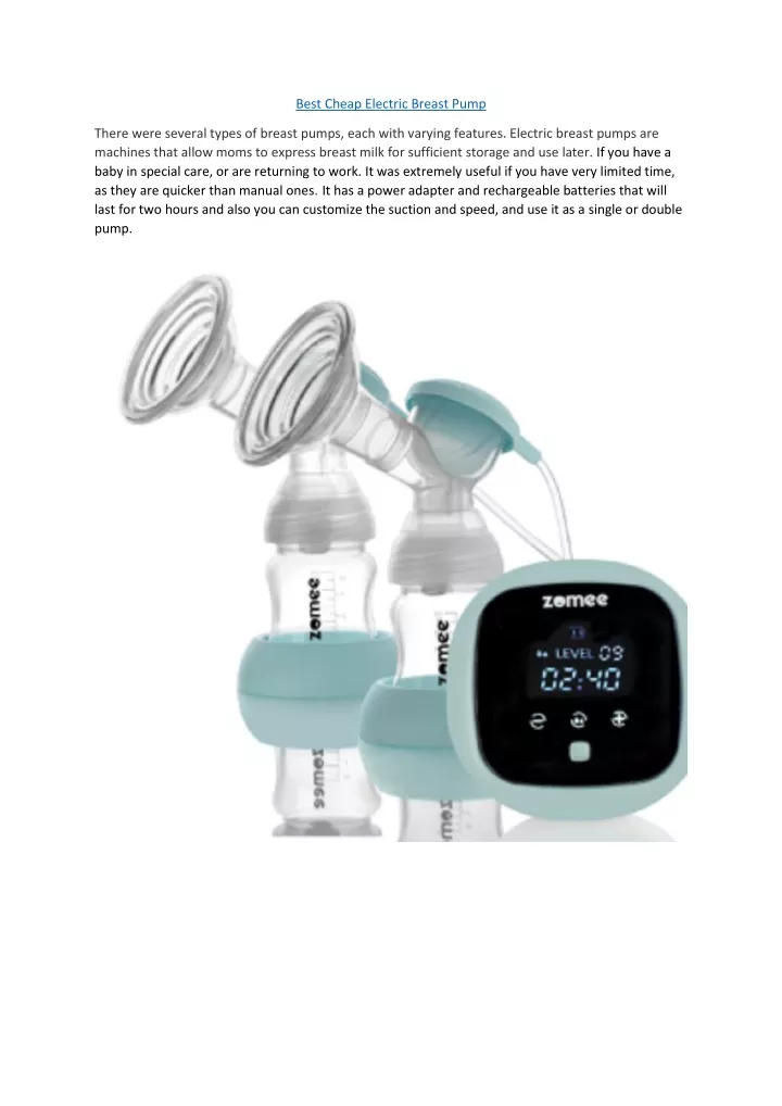 best cheap electric breast pump