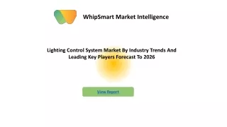 PPT Lighting Control System Market