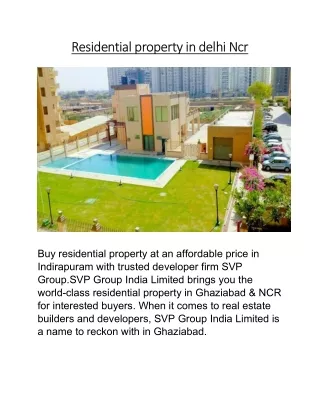 residential property in delhi ncr residential