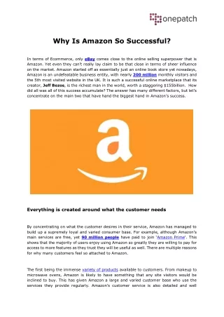 why is amazon so successful