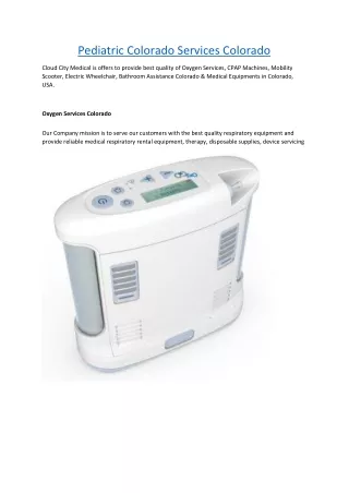 pediatric colorado services colorado