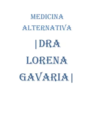 Beneficios de la Medicina Alternativa | Dra Lorena Gavaria