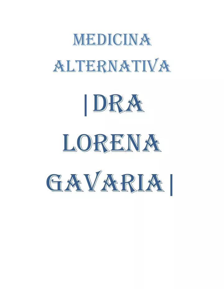 medicina alternativa dra lorena gavaria