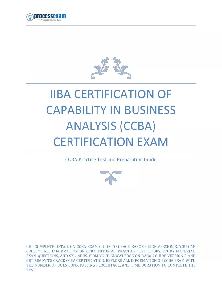 iiba certification of capability in business