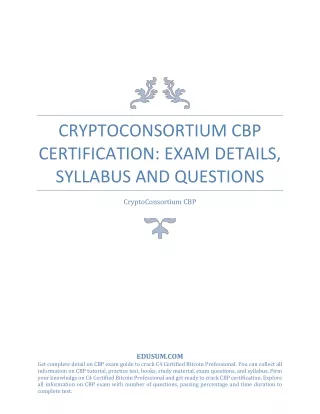 cryptoconsortium cbp certification exam details
