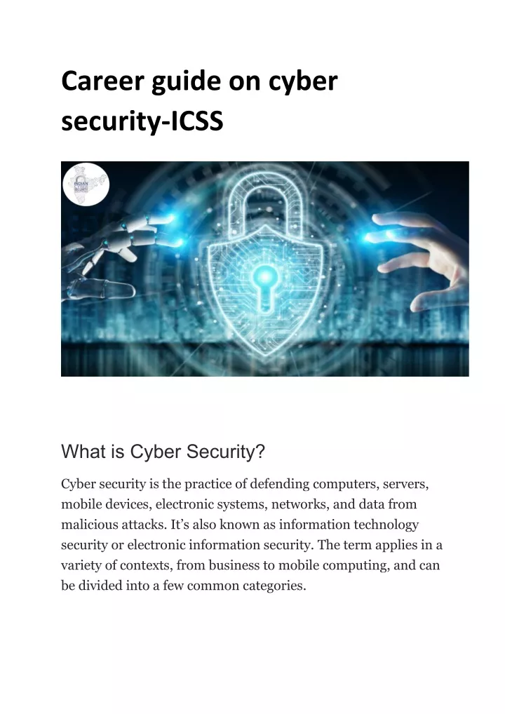 career guide on cyber security icss