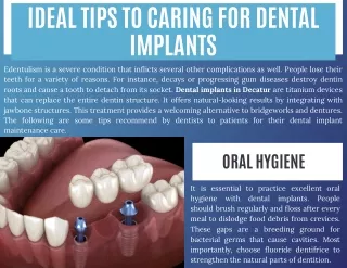 Ideal Tips to Caring for Dental Implants