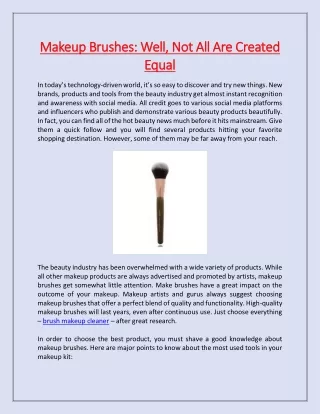 makeup brushes well not all are created makeup