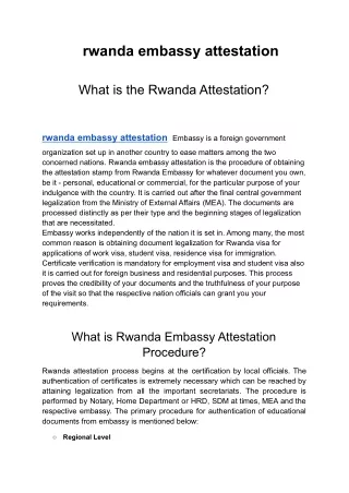 rwanda embassy attestation