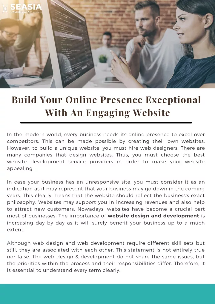 build your online presence exceptional with