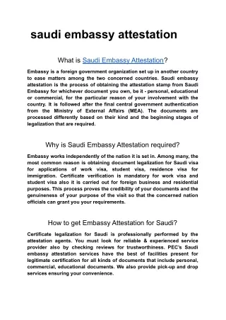 saudi embassy attestation