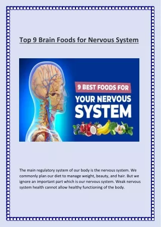 Brain Foods for Nervous System