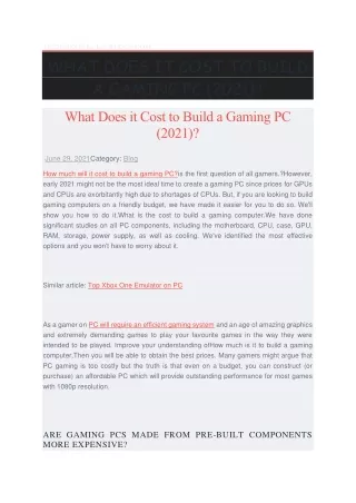 Gaming Pc Price In India
