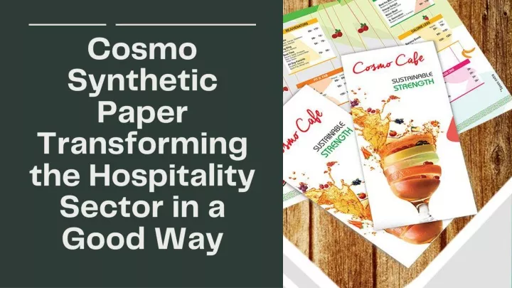 cosmo synthetic paper transforming