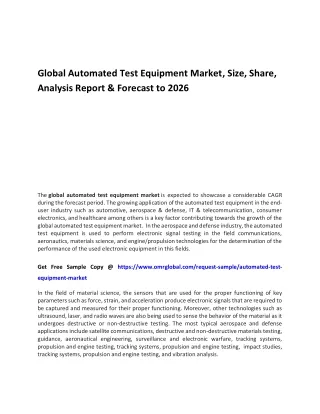 global automated test equipment market size share