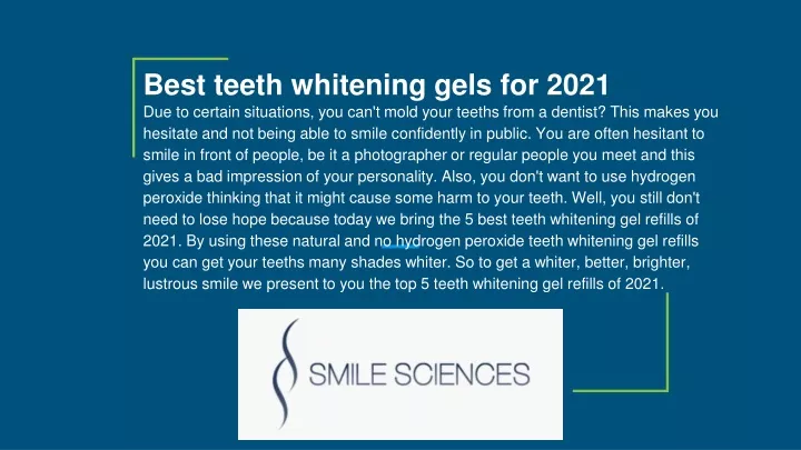 best teeth whitening gels for 2021