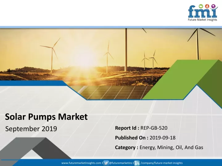 solar pumps market september 2019