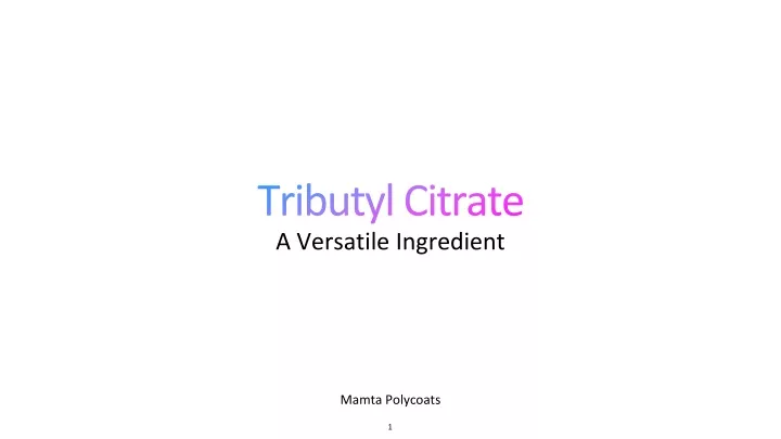 tributyl citrate