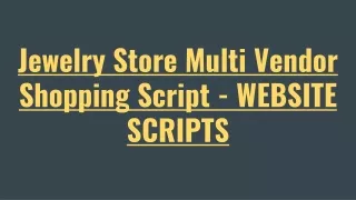 jewelry store multi vendor shopping script website scripts