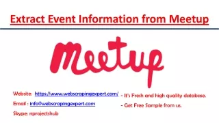 extract event information from meetup