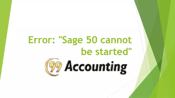 error sage 50 cannot be started