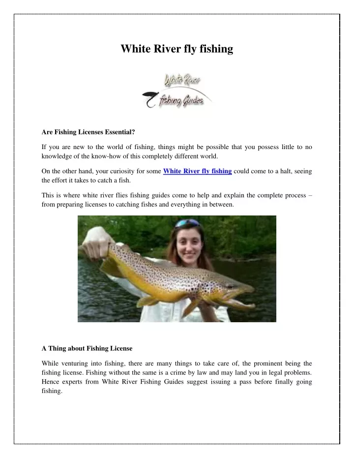 white river fly fishing