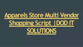a pparels store multi v endor