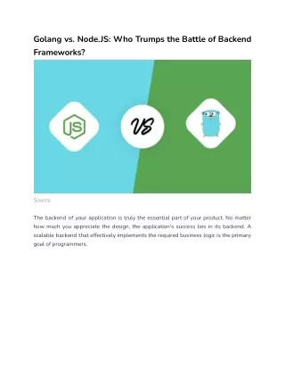 golang vs node js who trumps the battle