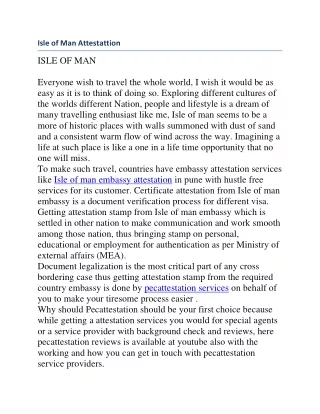 isle of man attestattion