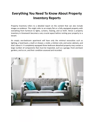Everything You Need To Know About Property Inventory Reports