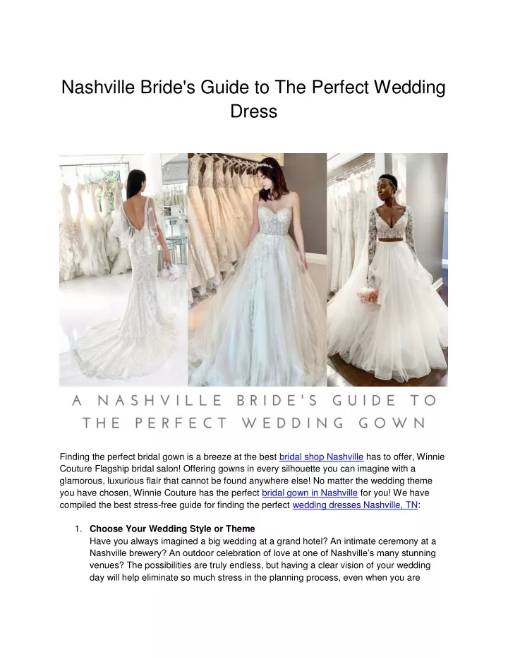 nashville bride s guide to the perfect wedding