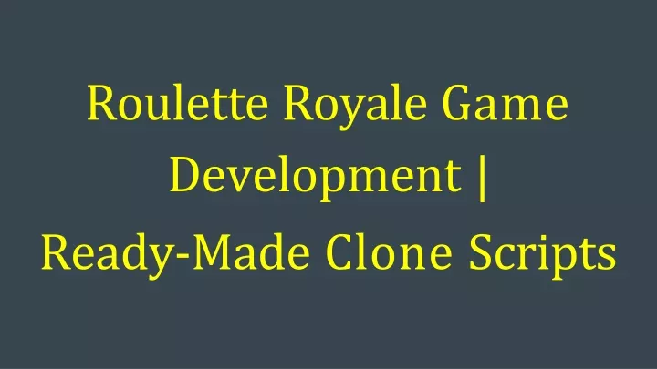 roulette royale game development