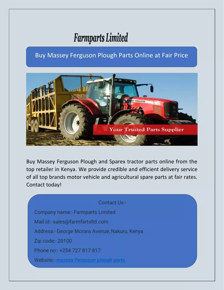 buy massey ferguson plough parts online at fair