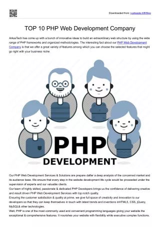 TOP 10 PHP Web Development Company