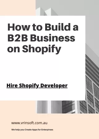 How to build a b2b business on shopify