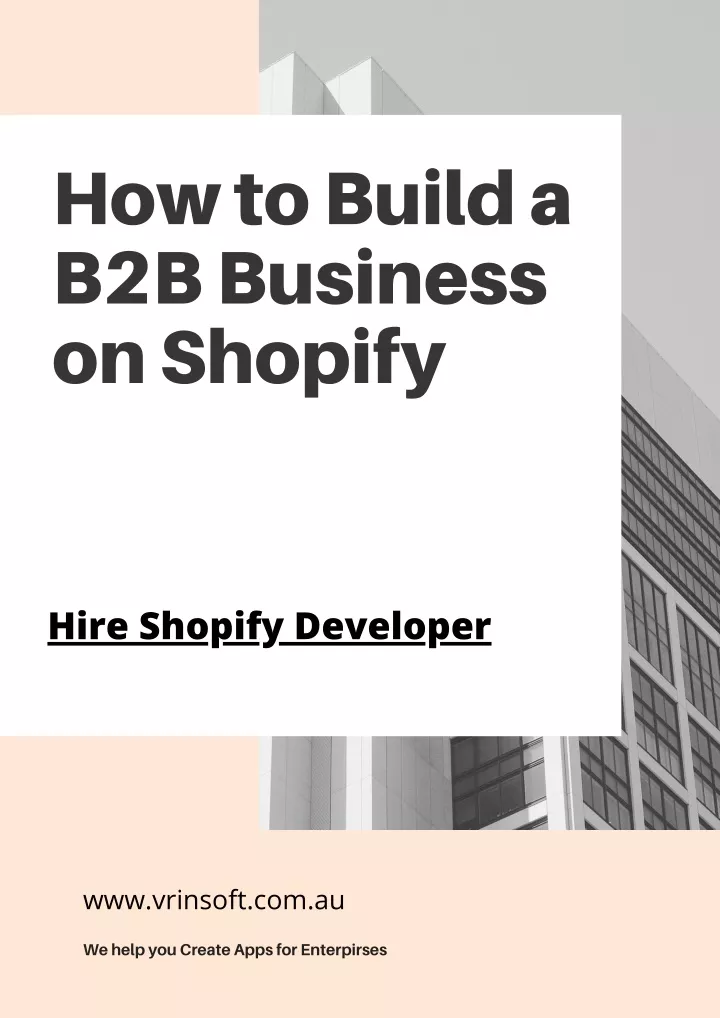 how to build a b2b business on shopify